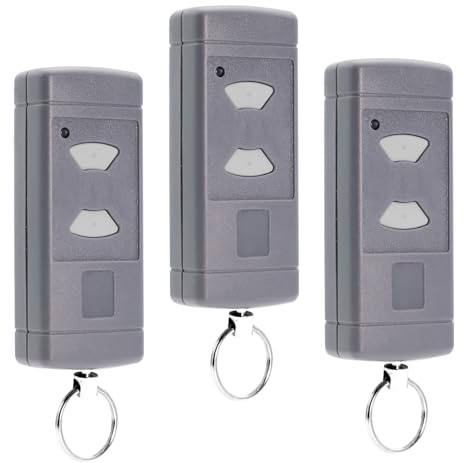 3 Stück Garagentor Handsender 40,685MHz, Garage Fernbedienung Handset kompatibel mit Graue Tasten HSM2-40, HSM4-40, HSE2-40, HSE4-40, HS2-40, HS4-40