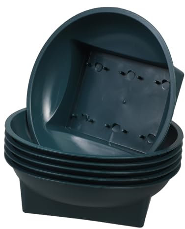 Mikikit 6piezas Flower Bowl Container para Decoración Floral Cementerios y para De Cementerio Color Verde Resistente y