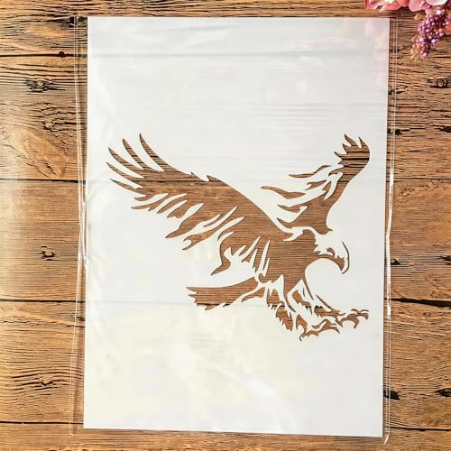 TIAMECH A4 Reusable American Eagle Stencil for Painting