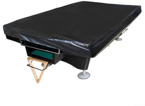 FACULX Billiard Table Cover for 8FT Pool Tables, Heavy Duty Leather Waterproof Dustproof Protection with All-Season UV and Scratch Resistance