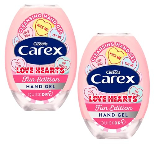 Katsy Style – Cleansing Hand Gel, Love Hearts Scent, Hand Sanitizing Gel, Refreshing Hand Cleanser, Portable Travel Size – 50ml Each (Pack of 2)