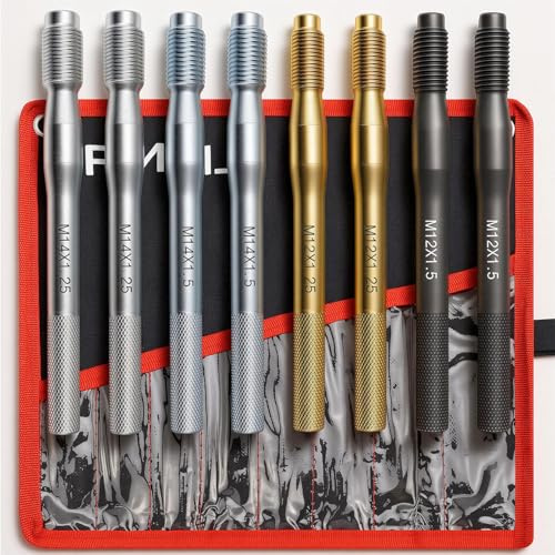 Radmontagehilfe Set Rad Montagehilfe Fixierbolzen 8 Stück Kfz Reifenmontage Werkzeug Edelstahl Radführungsstift Radmontagewerkzeug Reifen Montagehilfe M12 x 1.25, M12 x 1.5, M14 x 1.25, M14 x 1.5