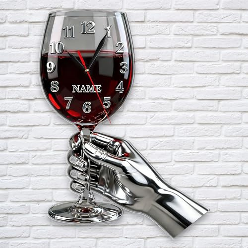 WERWAES Orologio da Parete Personalizzato Moderno, Design 2D con Nome e Temi Vari, Decorazione Murale per Casa, Ideale per Compleanni e Natale