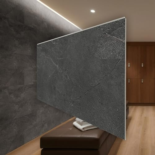 Wandpaneele Klebefliesen Packung mit 2,16 m² - 12 Stück | Wandverkleidung Bad Dusche Küchenrückwand SPC-Vinyl 60x30 cm | wasserfest, kratzfest, alte Fliesen überkleben