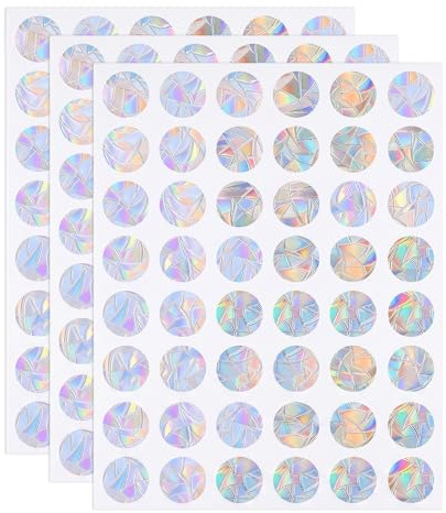 144 stycken Prisma fönsterklistermärken, 3 cm runda solcatcher klistermärken, fågelskydd regnbåge fönsterfilm, PVC antikollisionsklistermärken, för glasrutor dörrfönster sovrum kontor, stoppar fåglar