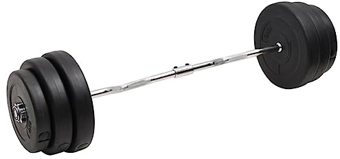 GeenYuu Curlstange mit Hantelscheiben 90 kg Set aus verchromtem Stahl, 120 cm Langhantelstange mit Kunststoffbeschichtung, vielseitiges Krafttraining für Homegym und Fitnessstudio