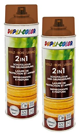 2x DUPLI COLOR HOLZSCHUTZLASUR WASSERABWEISEND ALLWETTERSCHUTZ TEAK