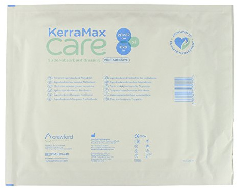 KerraMax Care 8x9 Super Absorbent Wound Dressing (PRD500-240) – Absorbs Exudate and Isolates it, Preventing Leaks or Drips for Improved Patient Comfort and Wound Care Treatment (1 Each)