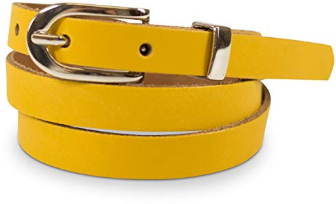 fashionchimp Basic Damengürtel aus 100% echtem Leder, schmaler Gürtel, Breite ca. 1,5cm, Made In Germany