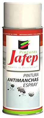JAFEP Pintura Antimanchas en Espray Blanca 400 ml, Cubre Óxido, Nicotina y Bolígrafo, Secado Rápido para Interior y Exterior