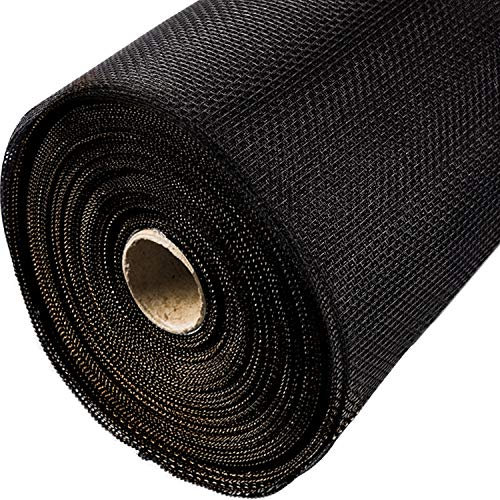 Stahlia Fliegengitter ALUMINIUM SCHWARZ B x L: 100x200 CM Fliegennetz Fenster Balkontür Insektenschutz Gitter Lichtschachtabdeckung Aluminiumgewebe gegen Raten,Mäuse,Fliegen