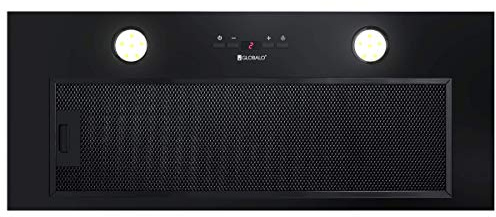 Laizeno 70.1 - Cappa aspirante da incasso, per cucina, in acciaio, colore: nero