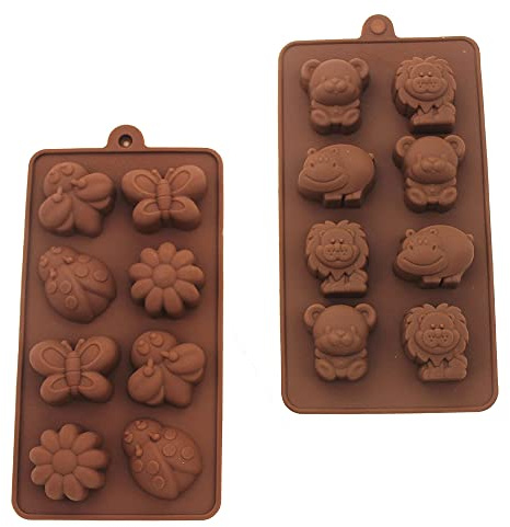 2 Pcs Animal Chocolate Silicone Mold Chocolate Candy Mold Silicone Silicone Chocolate Mould Used for Making Cake Decorations or Forming Candy