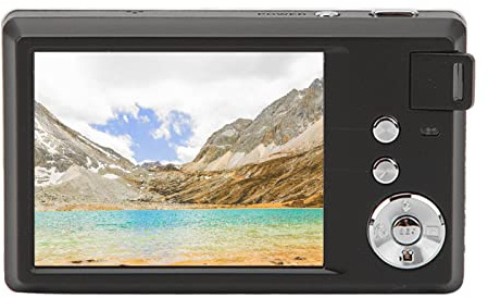 Fotocamera Digitale, Fotocamera Compatta da 3,0 Pollici Fotocamera Fotografica, 4K 48MP Zoom 16X Fotocamera Piccola, Autoscatto di Supporto, Scatto Continuo, (Nero)