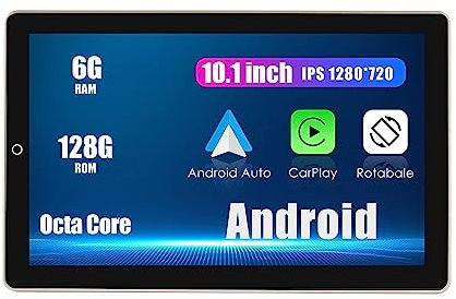 Universel CarPlay/Android Auto Autoradio Android FM/AM Radio Car Navigation Stereo Pad Lecteur multimédia GPS 10.1 IPS Screen Display RDS DSP BT WiFi 2 Din Headunit Tablet Octa Core 6G+128G Rotatable