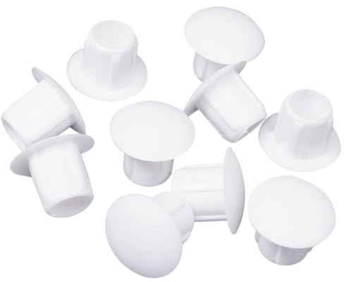SKIR'CO (20 pcs) White Plastic Hole Plugs 5 mm, Drill Hole Cover Caps, Furniture Hole Plug, Screw Hole Plugs