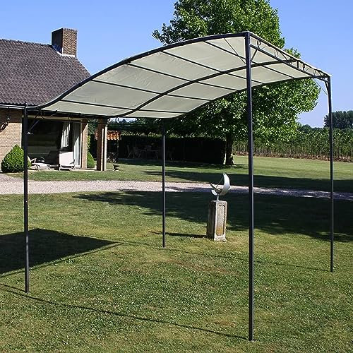 ZEYUAN Cenador, Carpas para Exteriores, Pergolas De Jardin, Toldo Exterior, Pergola Jardin Exterior, Pergolas para Terraza, de Tela Blanco Crema