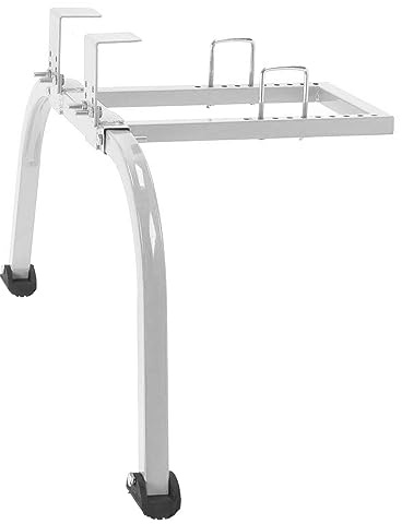 Leiter-Stabilisator aus robustem Stahl mit verstellbarem und sicherem Griff, ideal zum Bemalen, Reinigen von Dachrinnen und Dacheinsteigen (grau-silber)