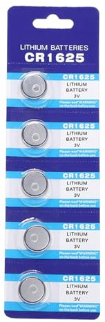 NYCEMAKEUP 5 pilas de botón CR1625 para dispositivos electrónicos pequeños, fuente de alimentación fiable, tamaños compactos, mini luz