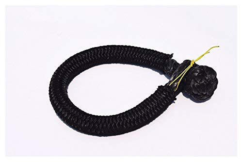 BomDog Abschleppseil, Schwarze 9 Mm X 80 Mm Weiche Schäkel, Atv-Windenschäkel Mit Hülse, Uhmwpe-Schäkel Für Yacht Mit Windenseil