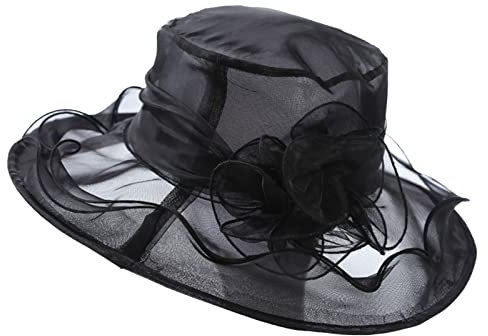 Damenhut Organza Hut Hochzeit Anlasshut Brauthut Strandhut Strohhüte Sonnenhut Blumen Sommerhut Hüte Damen Fascinator Hut Hut Mit Schleier
