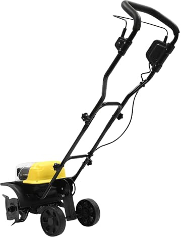 Fliuyr Motoculteur électrique 40 V Li-on, largeur de travail du sol, 36 cm, barre électrique pour désherbage et travail du sol