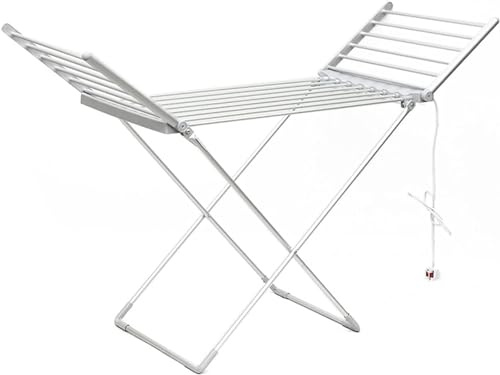 Asciugatrice elettrica riscaldata da 300 W, stendibiancheria pieghevole, stendibiancheria indipendente stabile, pieghevole per una facile conservazione, scaldasalviette portatile Star of Light