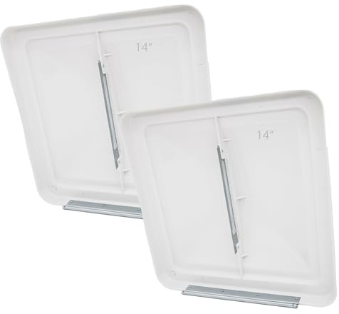 LuckySlycyc 14 Rv Vent Covers for Roof,Rv Vent Cover,Size:14 x 14,For Camper, Trailer, Rv vent cover replacement (2)
