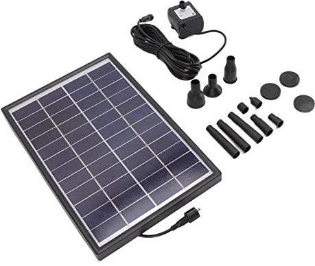 Solar-Brunnenpumpe, Anti-Verstopfungsfilter, Einfache Reinigung, Solarbetriebene Wasserpumpe für Schwimmende Dekorationen