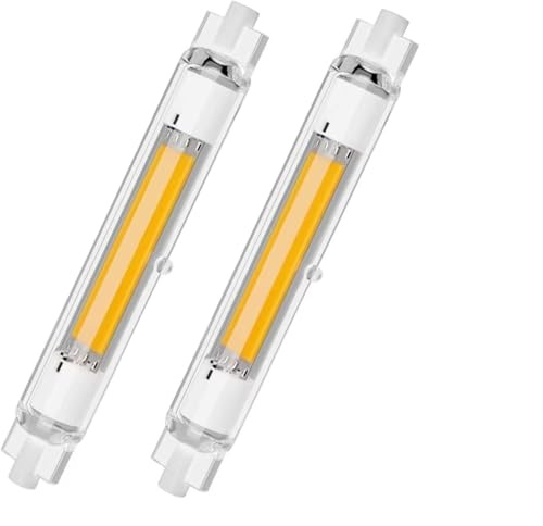 GFDYTG R7S LED 118mm Dimmbar Lampen,30W Warmweiß R7S LED COB Glühbirne 3000K 3000LM Kein Flackern,R7s led Stab Ersatz für 300W 118mm Halogenstab,360° Strahlbeleuchtung,AC 220-240V,2er Pack
