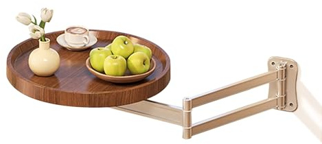 ZENSTYW Tavolo da Parete Pieghevole in Legno,Scaffale A Muro Tavolo da Pranzo Pieghevole A Muro,Scrivania Porta Pc,Tavolino da Pranzo,Soggiorno Salotto Bagno Cucina