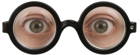 what the shop Lustige Lupenbrille mit Vergrößerungseffekt – Gag-Brille für Erwachsene & Kinder – Nerdbrille für Karneval, Party, Fasching, JGA, Kostüm & Spaß-Events