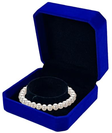 Scatole in Velluto per Bracciali Confezione Regalo per Braccialetto in Velluto Scatola per Gioielli Singola Scatola Regalo Scatola Portagioie per Bracciali Braccialetti Ciondoli Collane (Blu)
