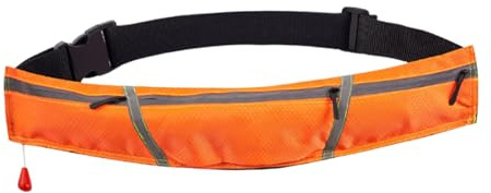 Ceinture de natation, gilet de flottaison, bandes réfléchissantes à gonflage automatique, construction légère, design compact, rangement facile, gonflage rapide, anneau réfléchissant pour piscine