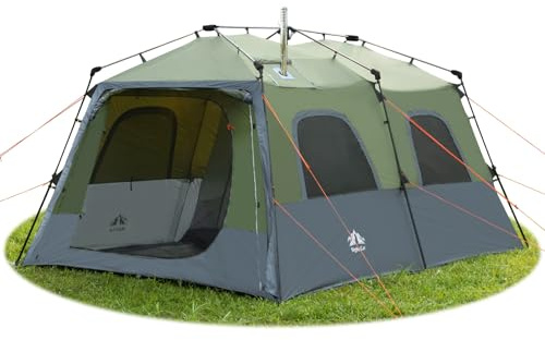 Night Cat Large familjetält 8 personer: Instant Cabintält vattentätt för camping glamping i parkträdgården