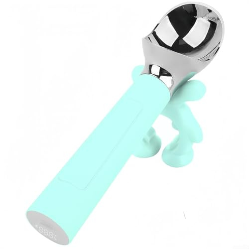 Cuillère à glace électrique chauffante avec écran LED, batterie rechargeable de 2000 mAh, chauffage constant de 70 °C pour ramasser sans effort des desserts durs (bleu)