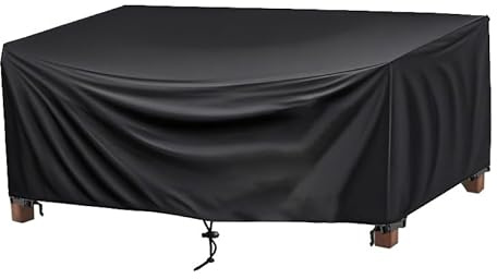 IUCUHE Housse Salon de Jardin Baches Imperméables pour Exterieur 220x95x90cm/Longueur x Largeur x Hauteur Housse de Protection Salon de Jardin | Tissu Oxford 420D Anti-UV Coupe-Vent
