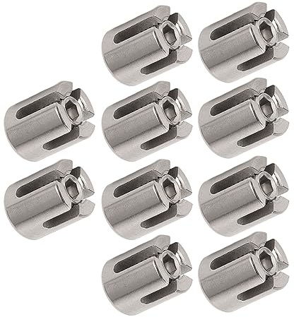 ZJchao Metal Cable Clamp, Wire Rope Clamp/Holder 10Pcs Cable Clamps 316 Stainless Steel Railing Wire Rope Clips Wall System Accessories 3mm