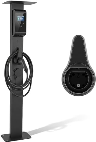 VeftBltrem Soporte universal Wallbox, soporte de pared, poste de montaje de pie, columna de carga EV para exteriores, columna de soporte para estaciones de carga Wallbox para coches eléctricos