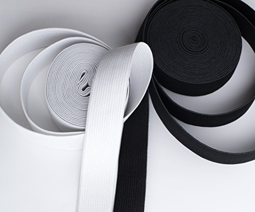 2 Meter Gummiband 30 mm breit in Schwarz oder Weis (Schwarz)