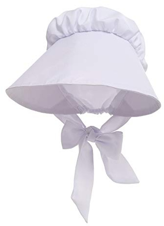 GRACEART Chapeau Bonnet Victorien Accessoire Bonnet de servante pour Femme (blanc)