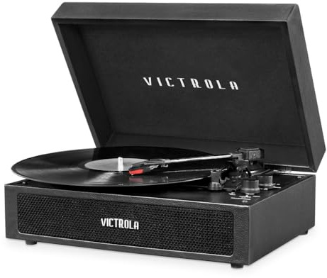 Victrola Premium Platine Vinyle Valise Vintage Bluetooth - Noir