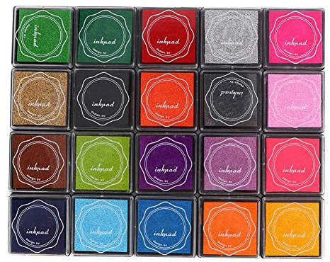 20 Farben DIY Stempelkissen Nettes buntes Stempelkissen für Stempel-Einklebebuch-Dekoration-Dichtung für Einklebebuch-Foto-Album
