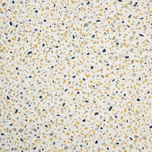 Terrazzo Effect Sheet Vinyl Flooring Cushioned Lino for Kitchens and Bathrooms with Yellow & Blue Chippings 2m 3m Width 2m to 7m Length (Blue Granite, 2m x 2m)