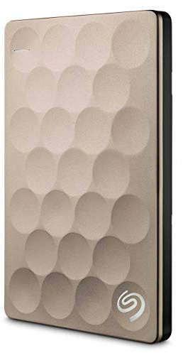 Seagate STEH2000201 Backup Plus Ultra Silm 2 TB External Hard Drive Portable HDD, Dorado, USB 3.0 for PC Laptop and Mac, 2 Months Adobe CC Photography (Reacondicionado)