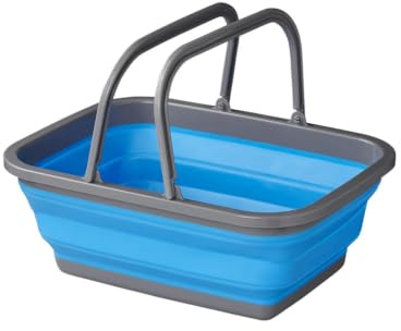 ProPlus Faltbare Waschschüssel 9L | Robustes Silikon & Kunststoff, flach faltbar auf 4,5 cm. Ideal zum Geschirrspülen im Wohnmobil, Wohnwagen und beim Camping.