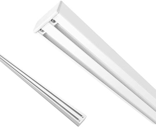 Home-Vision Gardinenschiene Serie X 2-läufig 280cm - nur Gardinenschiene | Vorhangschiene 2-läufig, 3-läufig oder 4-läufig Aluminium, Inkl. Befestigungsmaterial, für Schiebevorhang