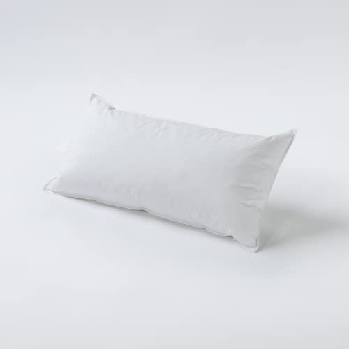 Daunenfee – hochwertiges Kopfkissen 40x80cm – weiß, gefüllt mit Federn und Daunen – Handarbeit Made in Germany