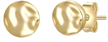 Glanzstücke München Damen Ohrringe 925/- Sterling Silber gelbgold | gelbvergoldet 14 Karat, Ohrstecker, Kreis