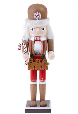 BRANDANI Lo schiaccianoci Gingerbread statuetta in legno h.30 cm.